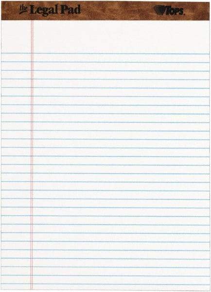 TOPS - 50 Sheet, 8-1/2 x 11-3/4", Legal Pad - White - Exact Tool & Supply