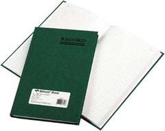 National Brand - 200 Sheet, 6-1/4 x 9-5/8", Record Rule Accounting Book - Green - Exact Tool & Supply