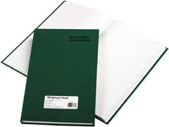 National Brand - 300 Sheet, 7-1/4 x 12-1/4", Record Rule Accounting Book - Green - Exact Tool & Supply
