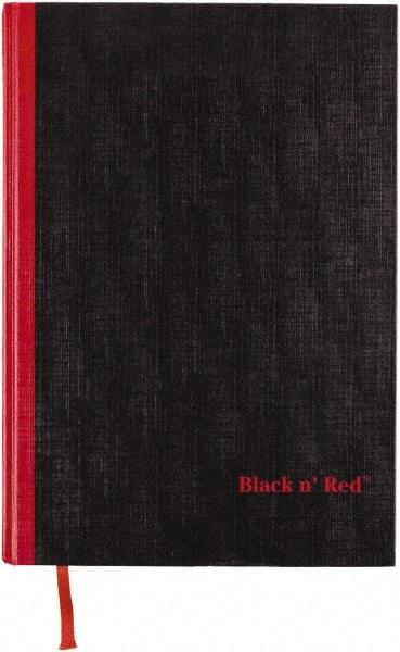Black n Red - 96 Sheet, 8-1/4 x 11-3/4", Case Bound Notebook - Black - Exact Tool & Supply