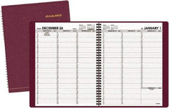 AT-A-GLANCE - 52 Sheet, 8-1/4 x 10-7/8", Appointment Book - Winestone - Exact Tool & Supply