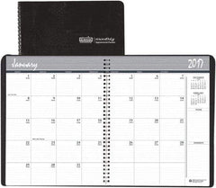 House of Doolittle - 12 Sheet, 8-1/2 x 11", Monthly Planner - Black - Exact Tool & Supply