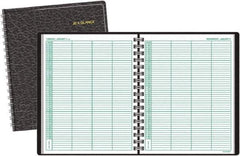 AT-A-GLANCE - 365 Sheet, 8 x 10-7/8", Group Daily Appointment Book - Black - Exact Tool & Supply