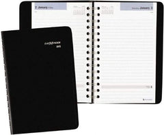 AT-A-GLANCE - 312 Sheet, 4-7/8 x 8", Appointment Book - Black - Exact Tool & Supply