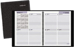 AT-A-GLANCE - 52 Sheet, 6-7/8 x 8-3/4", Appointment Book - Black - Exact Tool & Supply