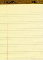 TOPS - 50 Sheet, 8-1/2 x 11-3/4", Legal Pad - Canary - Exact Tool & Supply