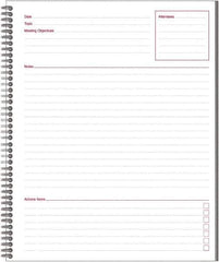 Mead - 80 Sheet, 8-1/4 x 11", Guided Business Notebook - Black - Exact Tool & Supply