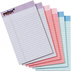 TOPS - 50 Sheet, 5 x 8", Narrow Legal Pad - Assorted Pastels - Exact Tool & Supply
