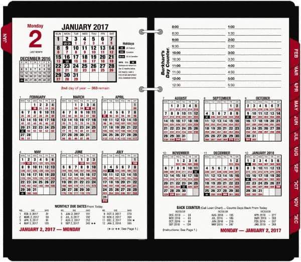 AT-A-GLANCE - 215 Sheet, 4-1/2 x 7-3/8", Desk Calendar Refill - White - Exact Tool & Supply