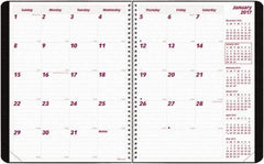 Brownline - 12 Sheet, 8-1/2 x 11", Monthly Planner - Black - Exact Tool & Supply
