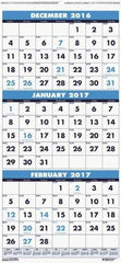 House of Doolittle - 7 Sheet, 12-1/4 x 26", Wall Calendar - Exact Tool & Supply