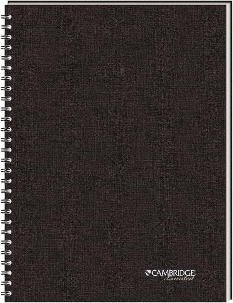 Cambridge - 80 Sheet, 5 x 8", Legal (Style) Meeting Notebook - Black - Exact Tool & Supply
