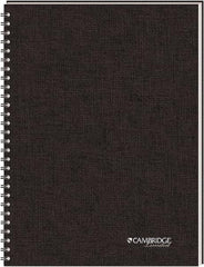 Cambridge - 80 Sheet, 5 x 8", Legal (Style) Meeting Notebook - Black - Exact Tool & Supply