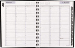 DayMinder - 52 Sheet, 8 x 11", Appointment Book - Black - Exact Tool & Supply