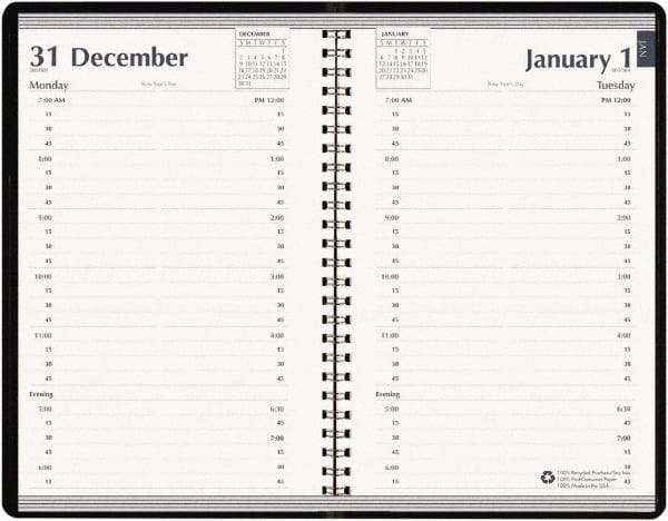 House of Doolittle - 312 Sheet, 5 x 8", Appointment Book - Black - Exact Tool & Supply