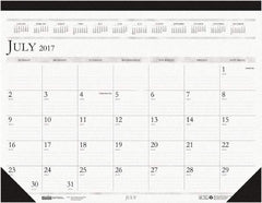 House of Doolittle - 12 Sheet, 22 x 17", Desk Pad - White & Blue - Exact Tool & Supply