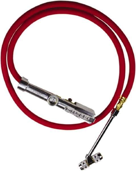 Milton - 160 Max psi Closed Check Aluminum/EPDM Inflator Gauge - Double Lock On Chuck, 1/4 FNPT, 10 to 160 psi Pressure Range - Exact Tool & Supply