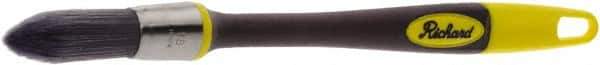 Richard - 3/4" Oval Polyester Trim Brush - 2" Bristle Length, 7" Rubber Sash Handle - Exact Tool & Supply