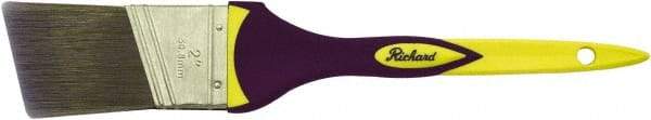 Richard - 2" Angled Polyester Angular Brush - 2-1/2" Bristle Length, 8" Rubber Sash Handle - Exact Tool & Supply