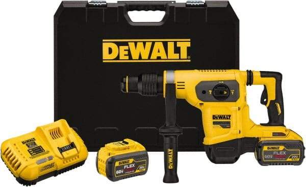 DeWALT - 60 Volt 1" SDS Max Chuck Cordless Hammer Drill - 0 to 3,150 BPM, 0 to 550 RPM, Reversible - Exact Tool & Supply