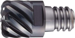 OSG - PXSM Grade XP3225 Carbide Chamfer Milling Tip Insert - Cr Finish, 6 Flutes, 5/8" Cutting Diam, 7/16" Depth of Cut, 0.09" Cnr Rad, 38° Helix - Exact Tool & Supply