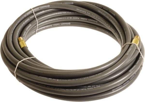 Continental ContiTech - 3/8" ID x 0.6" OD 75' Long Multipurpose Air Hose - MNPT x MNPT Ends, 300 Working psi, -10 to 158°F, 1/4" Fitting, Gray - Exact Tool & Supply