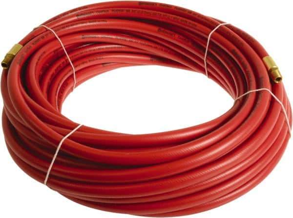 Continental ContiTech - 3/8" ID x 0.6" OD 75' Long Multipurpose Air Hose - MNPT x MNPT Ends, 300 Working psi, -10 to 158°F, 1/4" Fitting, Red - Exact Tool & Supply