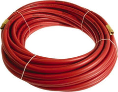 Continental ContiTech - 1/4" ID x 0.45" OD 100' Long Multipurpose Air Hose - MNPT x FNPT Ends, 300 Working psi, -10 to 158°F, 1/4" Fitting, Red - Exact Tool & Supply