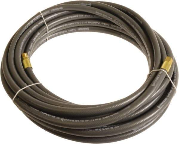 Continental ContiTech - 3/8" ID x 0.6" OD 100' Long Multipurpose Air Hose - MNPT x FNPT Ends, 300 Working psi, -10 to 158°F, 1/4" Fitting, Gray - Exact Tool & Supply