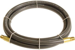 Continental ContiTech - 1/4" ID x 0.45" OD 5' Long Multipurpose Air Hose - MNPT x MNPT Ends, 300 Working psi, -10 to 158°F, 1/4" Fitting, Gray - Exact Tool & Supply