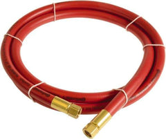 Continental ContiTech - 3/8" ID x 0.6" OD 5' Long Multipurpose Air Hose - FNPT x FNPT Ends, 300 Working psi, -10 to 158°F, 1/4" Fitting, Red - Exact Tool & Supply