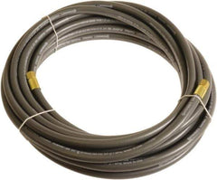 Continental ContiTech - 3/8" ID x 0.6" OD 75' Long Multipurpose Air Hose - FNPT x FNPT Ends, 300 Working psi, -10 to 158°F, 1/4" Fitting, Gray - Exact Tool & Supply