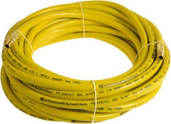 Continental ContiTech - 3/8" ID x 0.6" OD 15' Long Multipurpose Air Hose - MNPT x MNPT Ends, 300 Working psi, -10 to 158°F, 1/4" Fitting, Yellow - Exact Tool & Supply