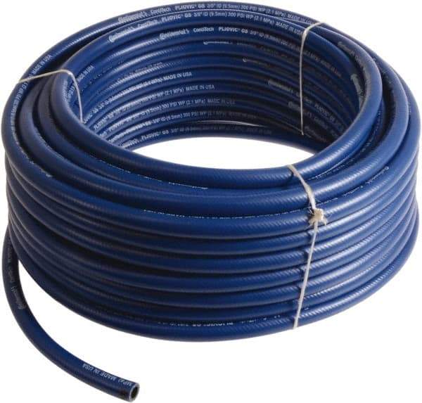 Continental ContiTech - 1/4" ID x 0.45" OD 100' Long Multipurpose Air Hose - 300 Working psi, -10 to 158°F, Blue - Exact Tool & Supply