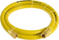 Continental ContiTech - 1/4" ID x 0.45" OD 75' Long Multipurpose Air Hose - FNPT x FNPT Ends, 300 Working psi, -10 to 158°F, 1/4" Fitting, Yellow - Exact Tool & Supply