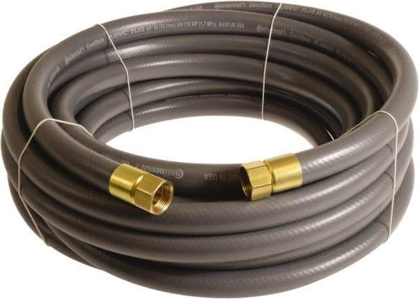 Continental ContiTech - 3/4" ID x 1.11" OD 25' Long Multipurpose Air Hose - FNPT x FNPT Ends, 250 Working psi, -10 to 158°F, 3/4" Fitting, Gray - Exact Tool & Supply
