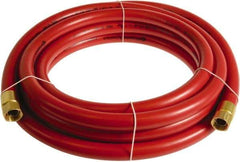 Continental ContiTech - 3/4" ID x 1.11" OD 100' Long Multipurpose Air Hose - FNPT x FNPT Ends, 250 Working psi, -10 to 158°F, 3/4" Fitting, Red - Exact Tool & Supply