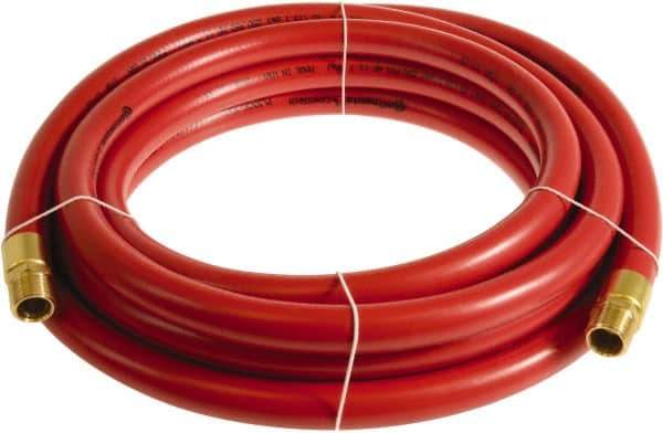 Continental ContiTech - 1" ID x 1.38" OD 50' Long Multipurpose Air Hose - MNPT x MNPT Ends, 250 Working psi, -10 to 158°F, 1" Fitting, Red - Exact Tool & Supply