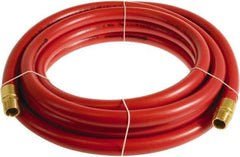 Continental ContiTech - 1" ID x 1.38" OD 50' Long Multipurpose Air Hose - MNPT x MNPT Ends, 250 Working psi, -10 to 158°F, 1" Fitting, Red - Exact Tool & Supply