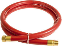Continental ContiTech - 3/4" ID x 1.11" OD 5' Long Multipurpose Air Hose - MNPT x FNPT Ends, 250 Working psi, -10 to 158°F, 3/4" Fitting, Red - Exact Tool & Supply