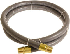 Continental ContiTech - 3/4" ID x 1.11" OD 5' Long Multipurpose Air Hose - MNPT x MNPT Ends, 250 Working psi, -10 to 158°F, 3/4" Fitting, Gray - Exact Tool & Supply