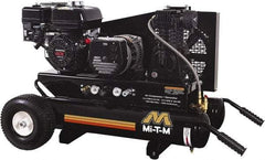MI-T-M - 6.5 hp, 10.9 CFM, 125 Max psi, Air Compressor/Generator Combo Unit Portable Fuel Air Compressor - Honda GX200 OHV Engine, 12.4 CFM - Exact Tool & Supply