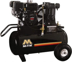 MI-T-M - 6.5 hp, 13.9 CFM, 90 Max psi, Single Stage Portable Fuel Air Compressor - Honda GX200 OHV Engine - Exact Tool & Supply
