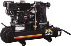 MI-T-M - 6.5 hp, 13.9 CFM, 90 Max psi, Single Stage Portable Fuel Air Compressor - Honda GX200 OHV Engine - Exact Tool & Supply