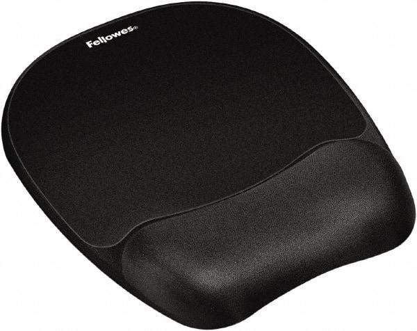 FELLOWES - Black Mouse Pad/Wrist Rest - Use with Computer, Laptop - Exact Tool & Supply