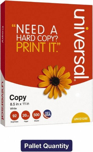 UNIVERSAL - 8-1/2" x 11" White Copy Paper - Use with Laser Printers, Inkjet Printers, Copiers - Exact Tool & Supply