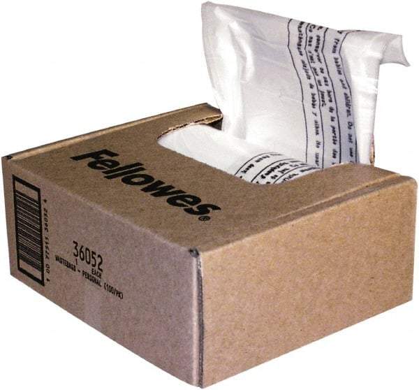 FELLOWES - Clear Shredder Waste Bag - Use with Fellowes Powershred 70S, 73Ci, 74C, 75Cs, 79Ci, 83Ci, 84Ci, 85Ci, 89Ci, DM1200Ct, DM1600Ct, 450M, 450Ms, 455Ms, 460Ms, 465Ms, 46Ms, MS-460Cs, MS-450Cs - Exact Tool & Supply
