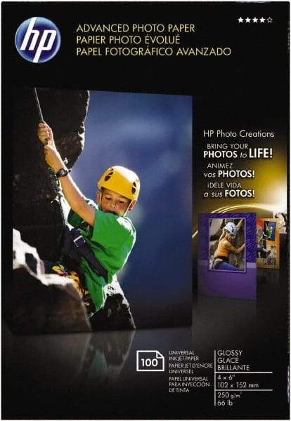 Hewlett-Packard - 4" x 6" White Photo Paper - Use with Inkjet Printers - Exact Tool & Supply