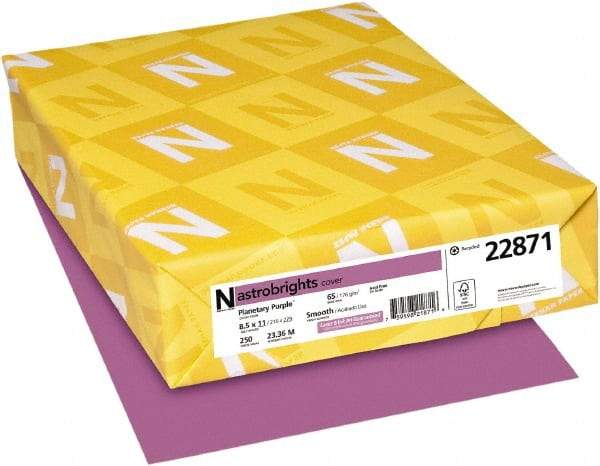 Neenah Paper - 8-1/2" x 11" Planetary Purple Colored Copy Paper - Use with Inkjet Printers, Laser Printers, Copiers - Exact Tool & Supply