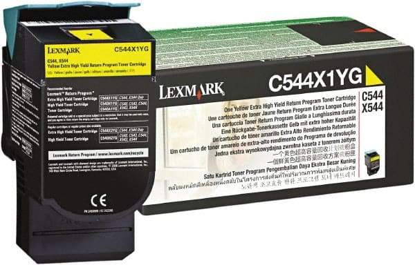 Lexmark - Yellow Toner Cartridge - Use with Lexmark C544dn, C544dtn, C544dw, C544n, X544dn, X544dtn, X544dw, X544n - Exact Tool & Supply